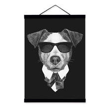 Load image into Gallery viewer, Modern Black White Vintage Italy Abstract Mafia Dog Cats Framed Canvas Paintings Nordic Home Decor Wall Art Print Picture Poster
