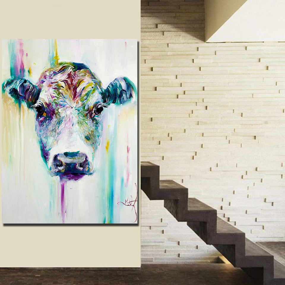 HD printed 1 piece canvas art animal calf painting living room decor panel framed abstract print artwork free shipping ny-6509