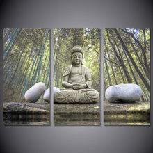Load image into Gallery viewer, HD Printed Buddha stone bamboo forest Painting Canvas Print room decor print poster picture canvas Free shipping/NY-6813C
