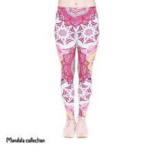 Load image into Gallery viewer, Fitness Legging Mandala Mint Printing Fashion Bottoms Women Pants
