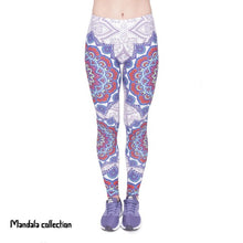 Load image into Gallery viewer, Fitness Legging Elegant Red Mandala Printing Women Pants
