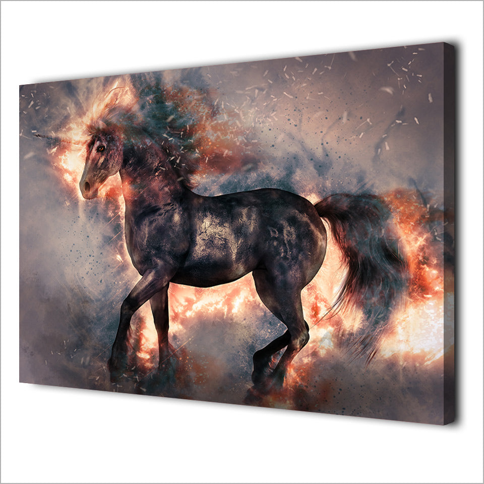 1 Piece Canvas Art Blooming Unicorn Poster HD Printed Wall Art Home Decor Canvas Painting Picture Prints Free Shipping NY-6608C