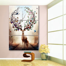 Load image into Gallery viewer, 3 Piece Canvas Art Dream forest elk Poster HD Printed Wall Art Home Decor Canvas Painting Picture Prints Free Shipping/NY-6829C
