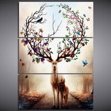 Load image into Gallery viewer, 3 Piece Canvas Art Dream forest elk Poster HD Printed Wall Art Home Decor Canvas Painting Picture Prints Free Shipping/NY-6829C
