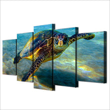 Load image into Gallery viewer, HD Printed 5 Piece Wall Art Canvas Deep Ocean Turtles Canvas Painting Posters and Prints Large Art Print Free Shipping ny-6503
