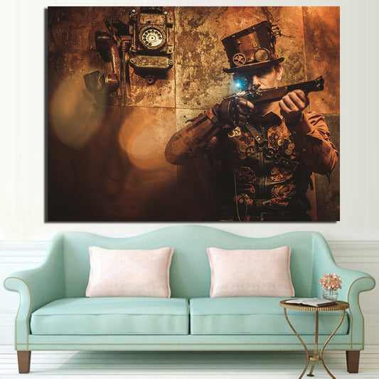 1 Piece Canvas Art Steampunk Vintage Poster HD Printed Wall Art Home Decor Canvas Painting Picture Prints Free Shipping NY-6610C