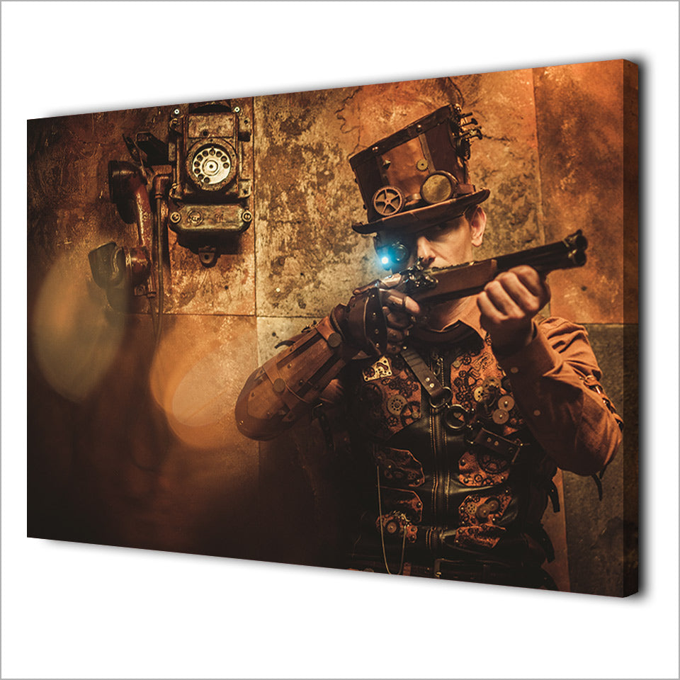 1 Piece Canvas Art Steampunk Vintage Poster HD Printed Wall Art Home Decor Canvas Painting Picture Prints Free Shipping NY-6610C