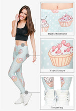 Load image into Gallery viewer, High Elastic Women Leggings Muffin Dots 3D Printing Fitness Legging Slim High Waist Legins Casual
