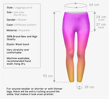 Load image into Gallery viewer, Fashion Ombre Yellow Printed Women&#39;s Slim fit Legging workout Trousers Casual Polyester Pants Leggings
