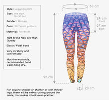 Load image into Gallery viewer, High Elastic Leggings Gradient Triangle Glass 3D Printing Fitness Legging Slim Women Pants
