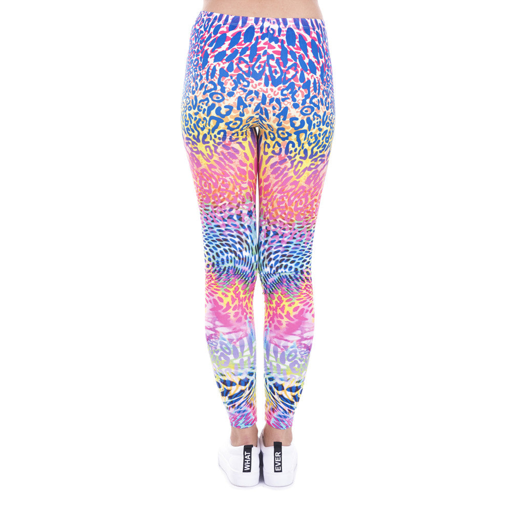 Leggings Colored Leopard Printed Legging Fashion Women Sexy Trousers High Waist Women Pants