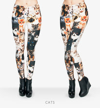 Load image into Gallery viewer, Animal Shapes Cats 3D Full Printing Punk Women Legging Slim Fit Trousers Casual Pants Leggings
