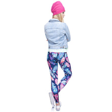 Load image into Gallery viewer, Leggings Feathers Color Printing Fitness Legging Elasticity Leggins
