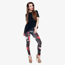 Load image into Gallery viewer, Fire flame Printing Leggings Punk Women Legging Stretchy Trousers Casual Pants Womens Leggings

