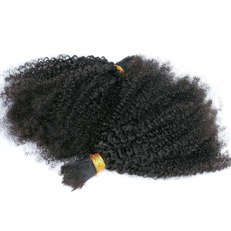 Human Braiding Hair Bulk No Weft Afro Kinky Curly Bulk Hair For Braiding Mongolian Remy Hair Crochet Braids Prosa Hair