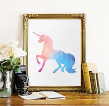 Load image into Gallery viewer, Geometric Unicorn Canvas Art Print Poster, Wall Pictures for Home Decoration, Wall Art Decor FA237-19
