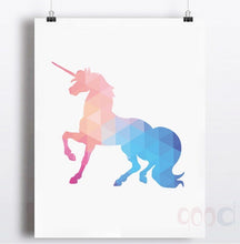 Load image into Gallery viewer, Geometric Unicorn Canvas Art Print Poster, Wall Pictures for Home Decoration, Wall Art Decor FA237-19
