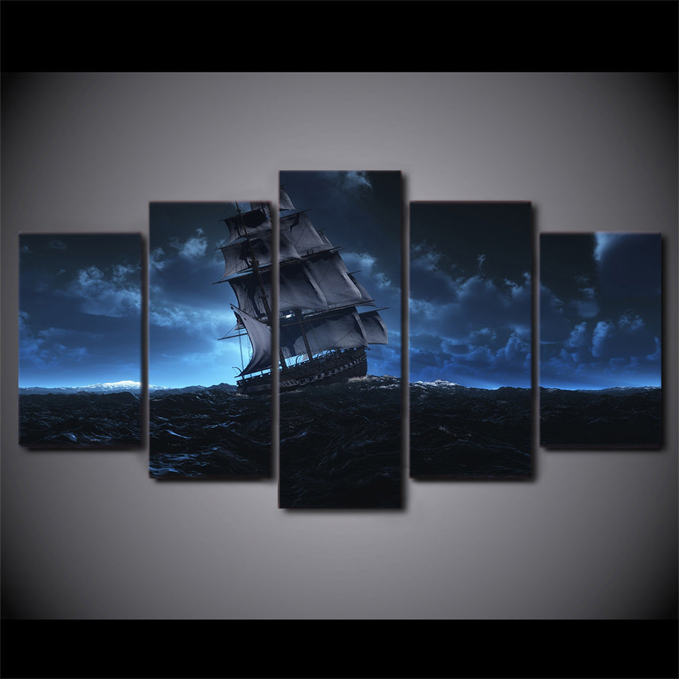 HD Printed sail ship sea voyage picture Painting wall art room decor print poster picture canvas Free shipping/ny-882