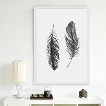 Load image into Gallery viewer, 900D Watercolor Black Feather Canvas Art Print Poster, Wall Pictures for Home Decoration, Giclee Wall Decor S16053
