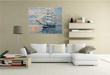 Load image into Gallery viewer, DRAWJOY Framless Wall Art Painting By Numbers Hand Painted On Canvas Abstract Oil Painting Sail Boat Home Decor 40*50cm G423
