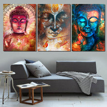 Load image into Gallery viewer, HD printed buddha wall art 3 piece canvas living room decoration modern wall art 3 pieces  Free shipping/NY-6262
