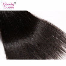 Load image into Gallery viewer, Unprocessed Brazilian Straight Hair Weave Bundles Human Hair Extensions Natural Black Color Can Be Dyed Non Remy Beauty Lueen
