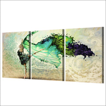 Load image into Gallery viewer, 3 piece canvas art girl dancing canvas painting posters and prints paintings for living room wall free shipping ny-6658D
