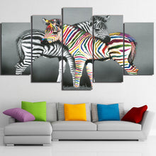 Load image into Gallery viewer, HD Printed netherlands zebra black colorful Painting Canvas Print room decor print poster picture canvas Free shipping/NY-5919

