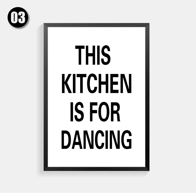 This Kitchen Is For Dancing Wall Canvas Prints Painting But First Coffee Wall Art Pictures Posters Prints No Frame FG0096
