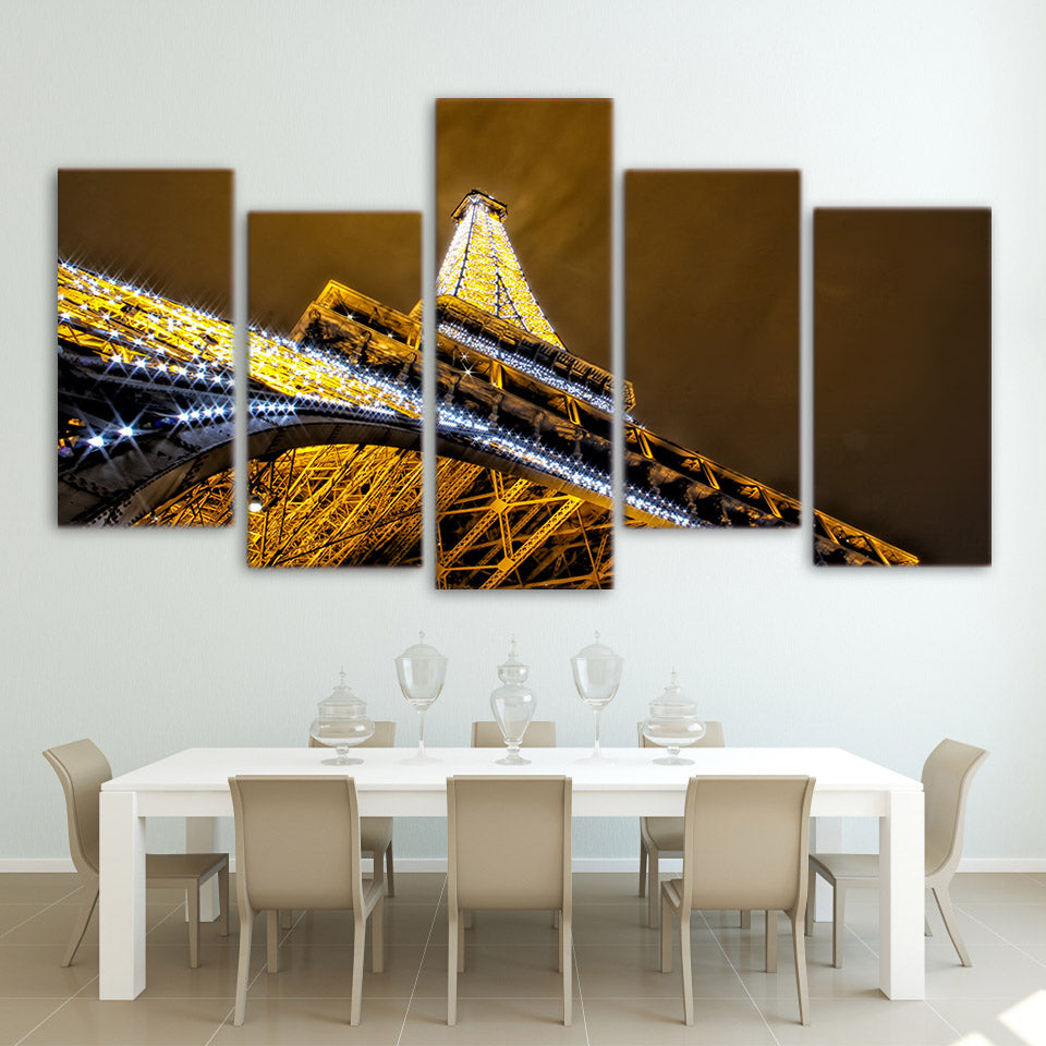 HD Printed glittering night in paris Painting on canvas decoration print poster picture canvas framed Free shipping/ny-967