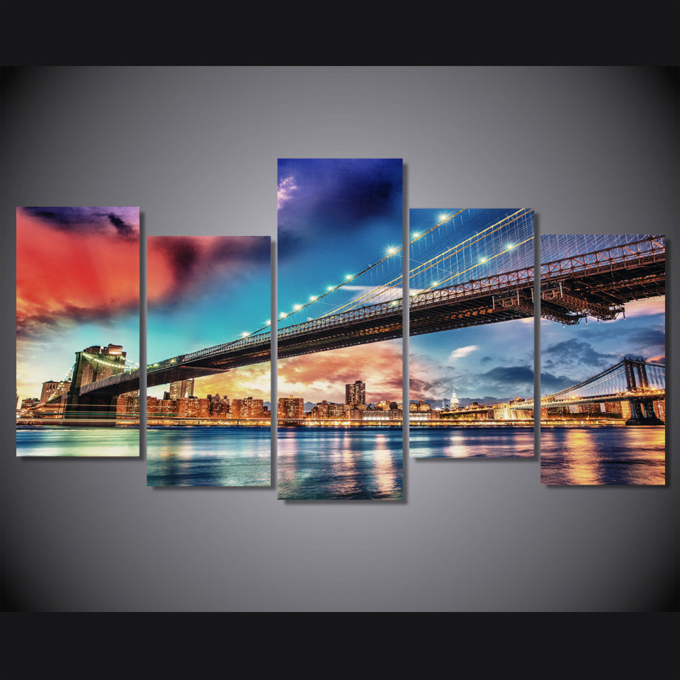 HD Printed New York City Bridge Painting Canvas Print room decor print poster picture canvas Free shipping/ny-3049