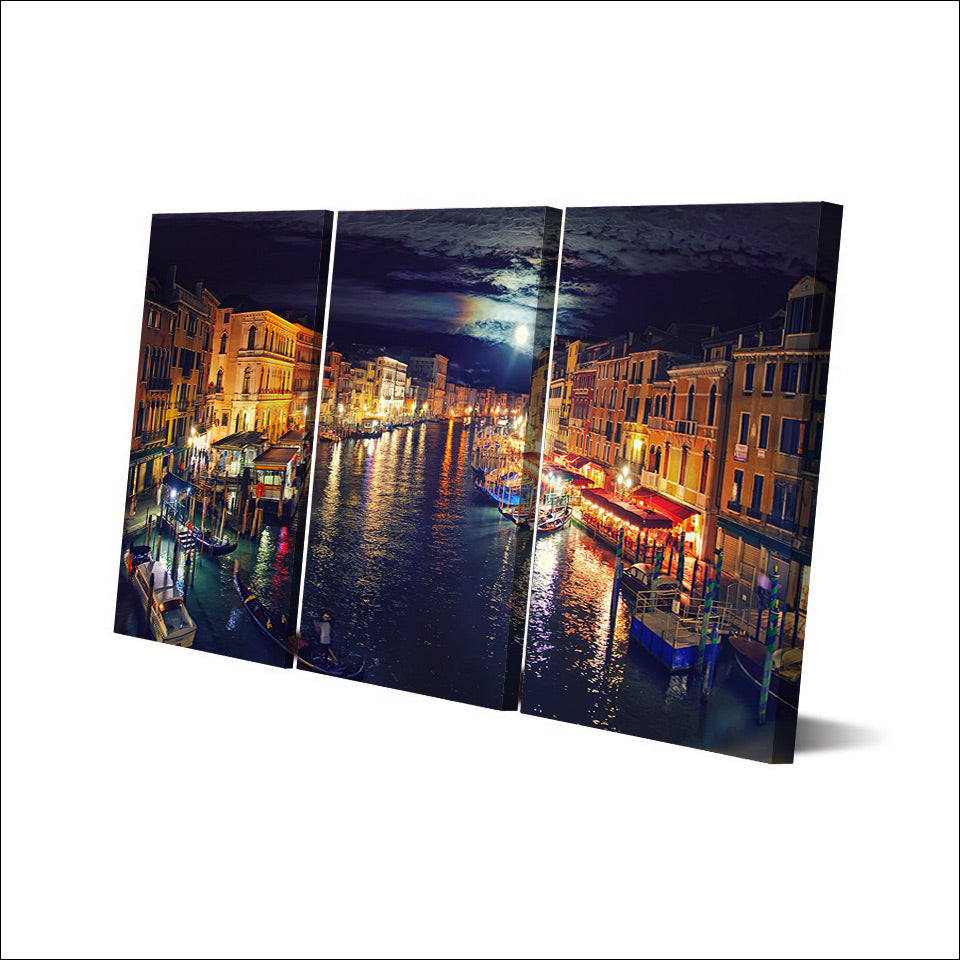 3 Pcs Canvas Art Italy Venice Canal Poster HD Printed Wall Art Home Decor Canvas Painting Picture Prints Free Shipping NY-6595A