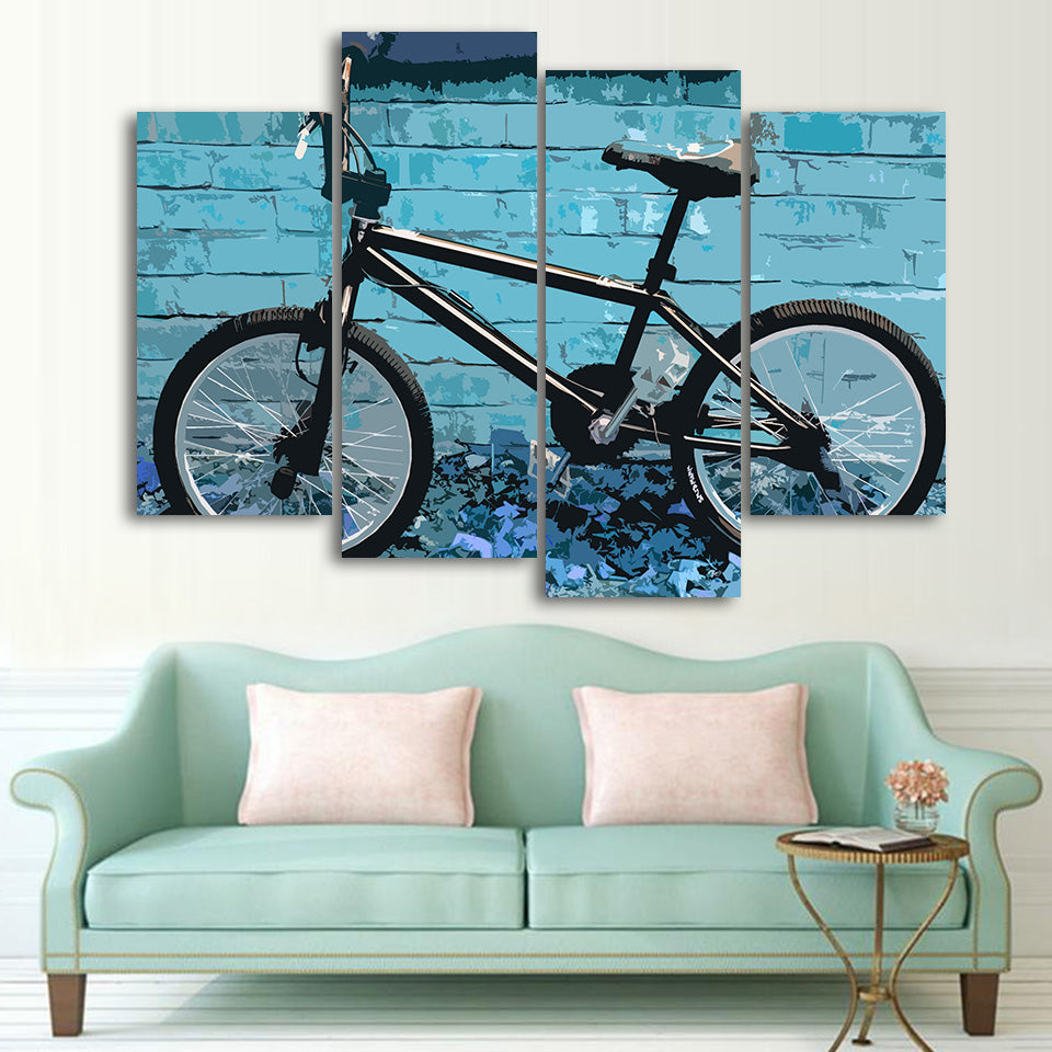 HD Printed 4 piece canvas wall art BMX abstract Painting room decoration pictures Home Decor For Living Room CU-1398B