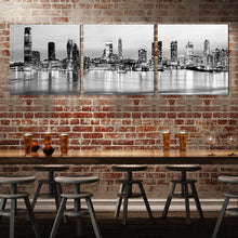 Load image into Gallery viewer, 2016 3 pcs Black and white city building landscape print on canvas home decor for living room decorative picture best wholesale
