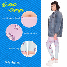 Load image into Gallery viewer, Large Size Leggings Unicorn Printed High Waist Leggins Plus Size Trousers Stretch Pants
