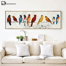 Load image into Gallery viewer, Modern Art Painting Bird Perched on Pole Poster Minimalist Canvas Long Banner Print Wall Picture Modern Home Room Decoration 390
