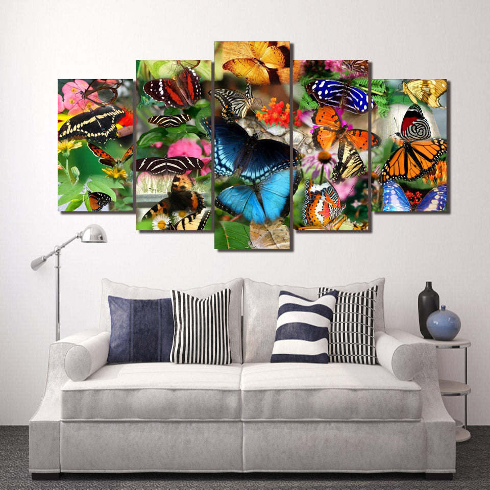 HD Printed Colorful butterfly Painting Canvas Print room decor print poster picture canvas Free shipping/ny-2572