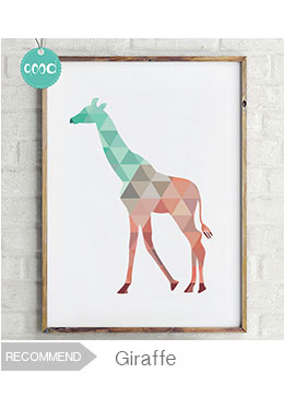 Geometric Animals Canvas Art Print Painting Poster, Giclee Print Wall Pictures For Home Decoration, Wall Decor FA237