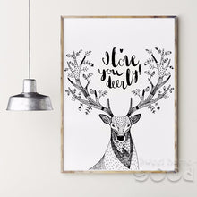 Load image into Gallery viewer, Deer Sketch Canvas Art Print Painting Poster, Wall Pictures for Home Decoration, Home Decor S003
