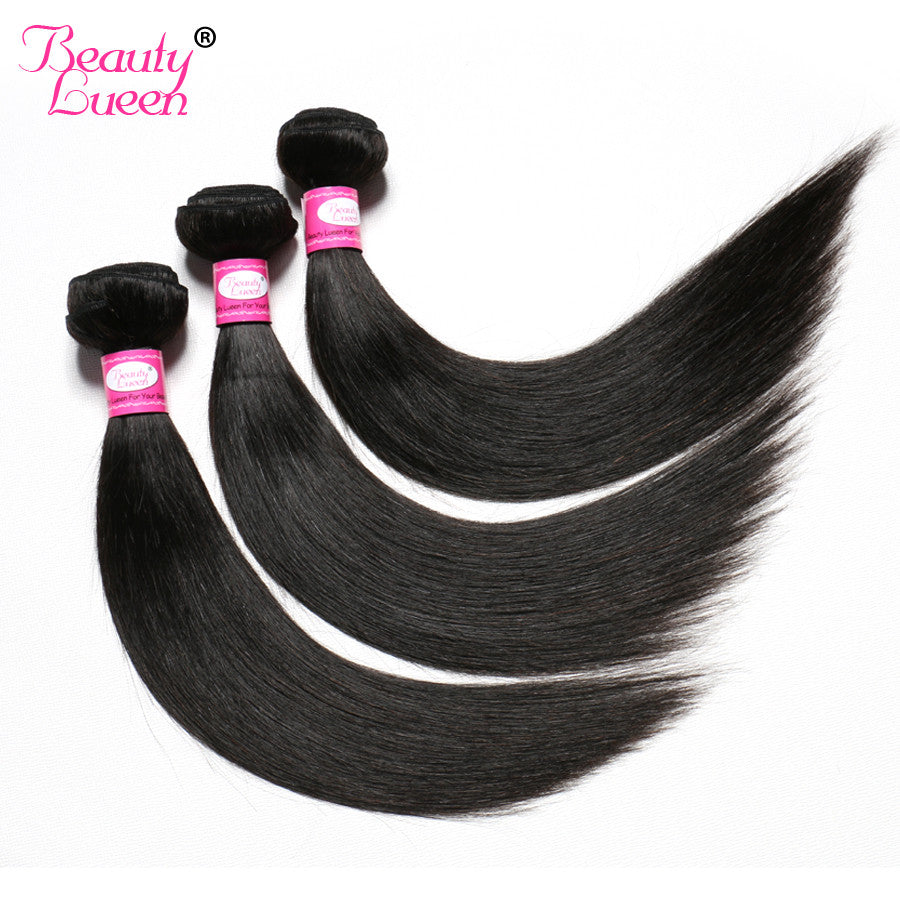 Unprocessed Indian Virgin Hair Straight Weave 100% Human Hair Extensions Natural Color Can Be Dyed Hair Bundles Beauty Lueen