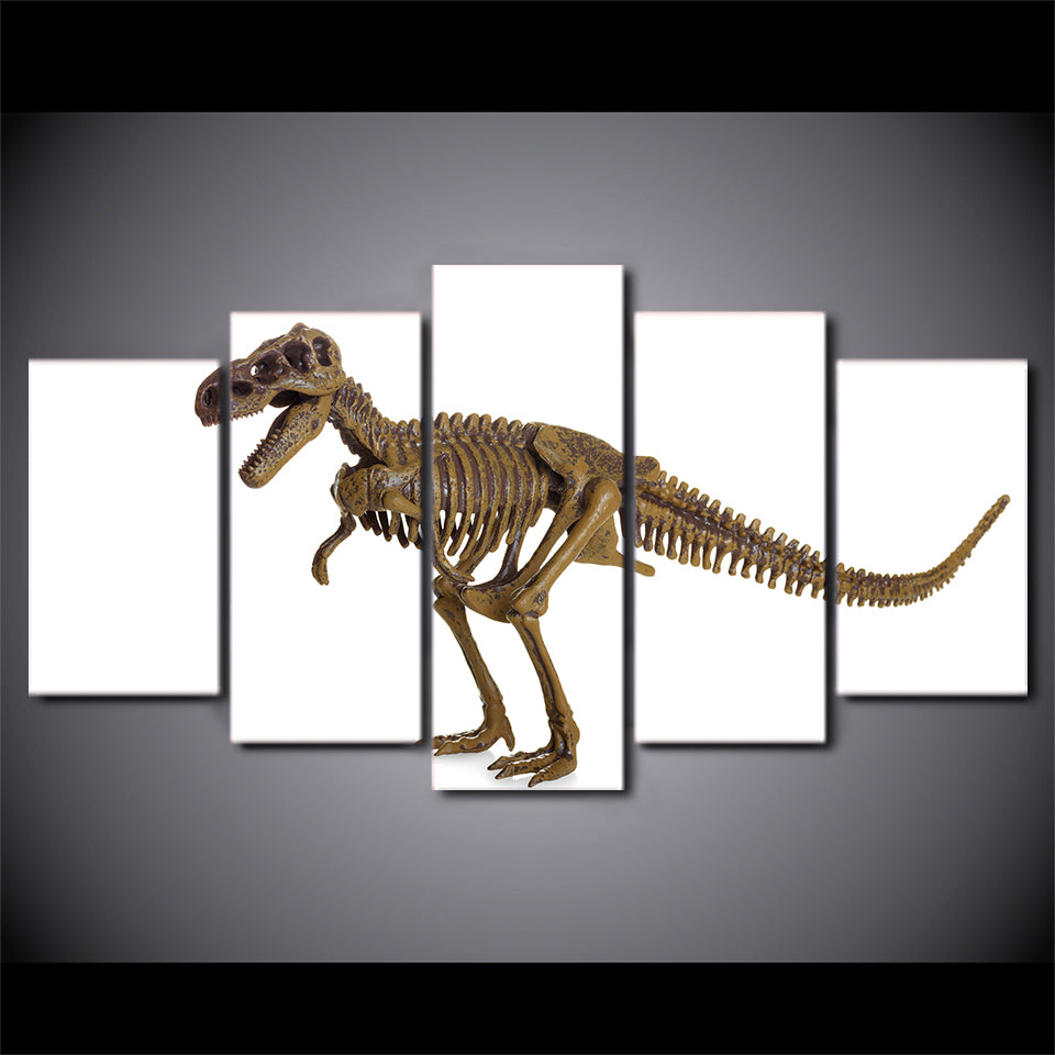 HD printed 5 piece Canvas Art Jurassic Dinosaur Bone Toy Model Painting Wall Decorations For Living Room Free Shipping CU-1539C