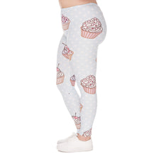 Load image into Gallery viewer, Large Size Leggings Muffin Dots Printed High Waist Leggins Plus Size Trousers Stretch Pants
