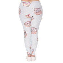 Load image into Gallery viewer, Large Size Leggings Muffin Dots Printed High Waist Leggins Plus Size Trousers Stretch Pants
