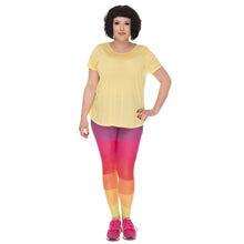 Load image into Gallery viewer, Large Size Leggings Triangles Rainbow Printed High Waist Leggins Plus Size
