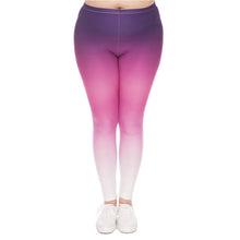Load image into Gallery viewer, Large Size Leggings Gradient Color Printed High Waist Plus Size Pants For Plump Women
