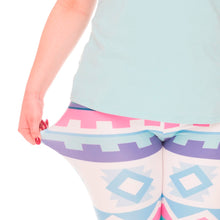 Load image into Gallery viewer, Large Size Leggings Aztec Green Printing High Waist Plus Size Stretch Trousers Pants
