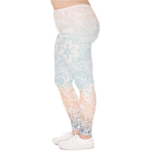 Load image into Gallery viewer, Large Size Leggings Mandala Mint Printed High Waist Leggins Plus Size Pants For Plump Women
