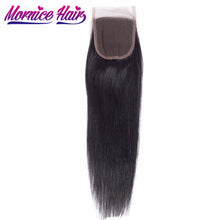 Load image into Gallery viewer, Mornice Hair Malaysian Straight Hair Lace Closure 4X4 Free Part 100% Hand Tied Remy Human Hair Closure Density 130%

