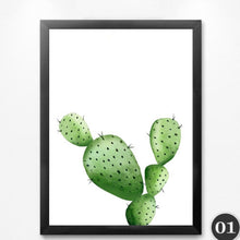 Load image into Gallery viewer, Green Plants Canvas Art Print Poster, Cactus Set Wall Pictures for Home Decoration, Giclee Wall Decor YT0046
