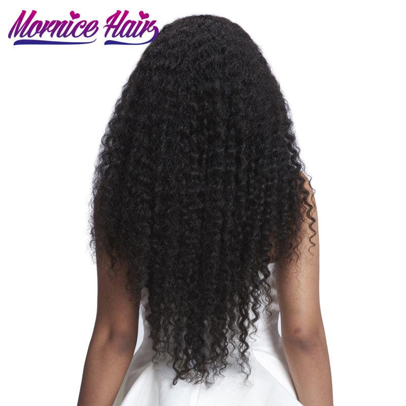 Mornice Hair Peruvian Remy Hair Kinky Curly Human Hair Weave 100g Natural Black Color Free Shipping 1pcs Only